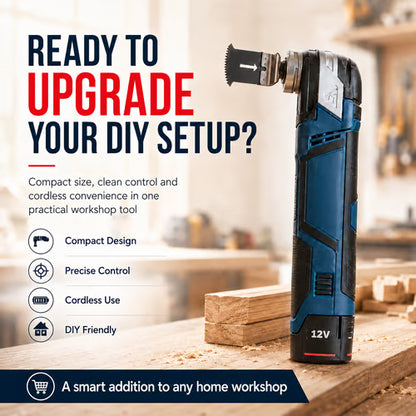 🔧 12V Cordless Precision Multi-Tool – Compact DIY Cutting Tool