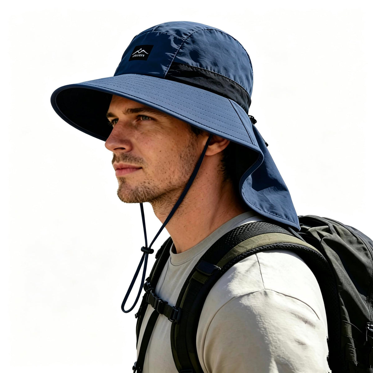 UPF 50+ Wide Brim Sun Hat with Neck Flap