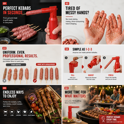 🌭 Manual Sausage Filling Machine 🍖 | Reusable Meat Stuffing Machine 🥩 | Dishwasher-Safe Sausage Stuffer for Home & Kitchen 🛠️