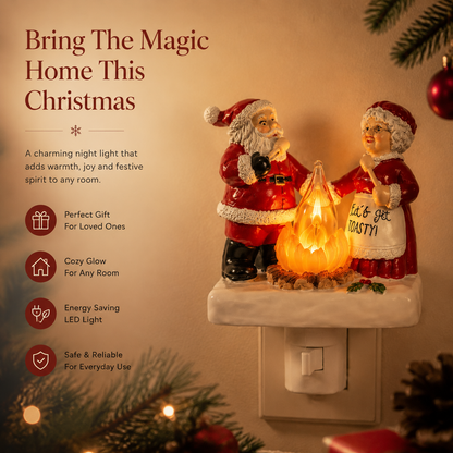 Santa Claus Resin Night Light - Creative Christmas Decorative Light for Home Living Room, Indoor Festive Home & Party Supplies