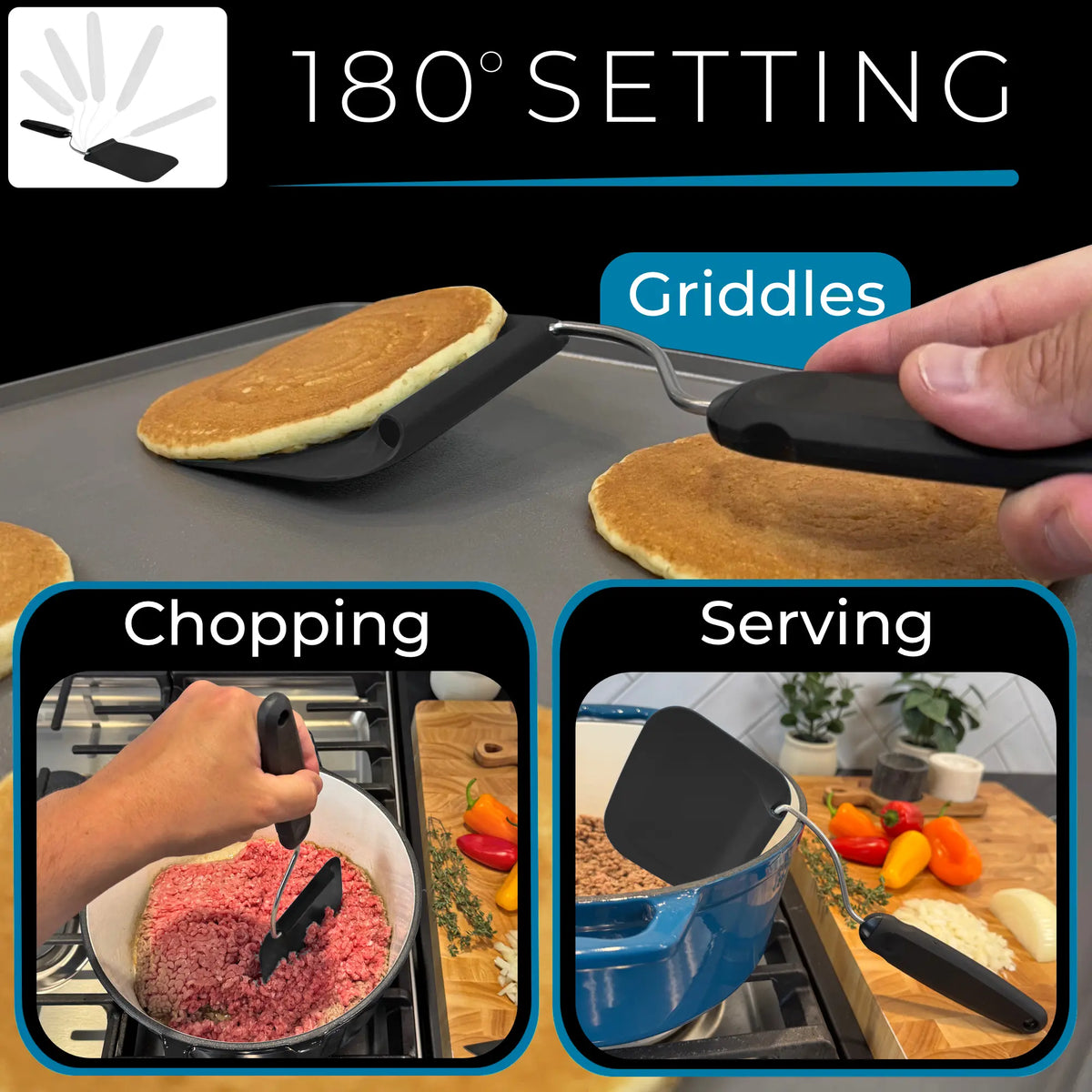 7️⃣ KITCHEN FAVORITE | 7-Position Adjustable Spatula – Multi-Angle Turner for Frying Pans, Griddles & Air Fryers