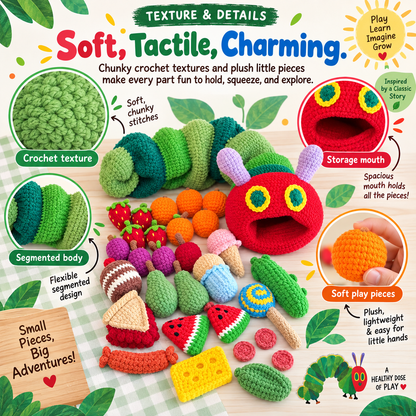 Feed & Fun™ Caterpillar Crochet Toy Set ⭐⭐⭐⭐⭐
