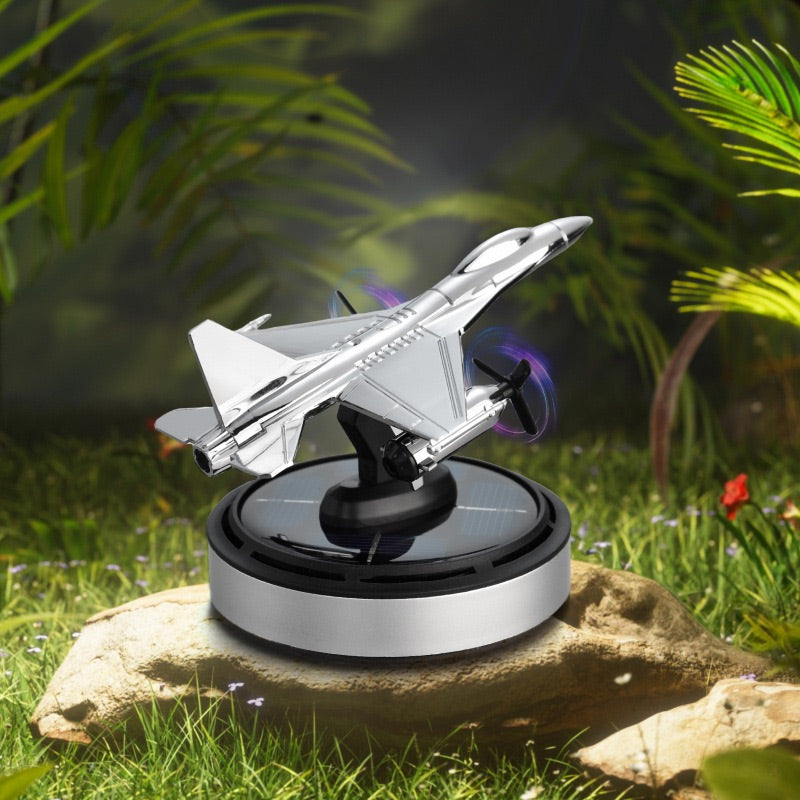 Solar Rotating Airplane Car Air Freshener & Diffuser Ornament